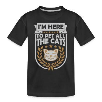 Animaux de compagnie tous les chats - T-shirt bio Premium Enfant - noir - Devant