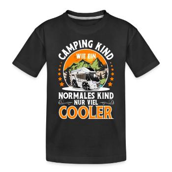 Camping Camper Campen Kinder Kind - Kinder Premium Bio T-Shirt - Schwarz - Vorne