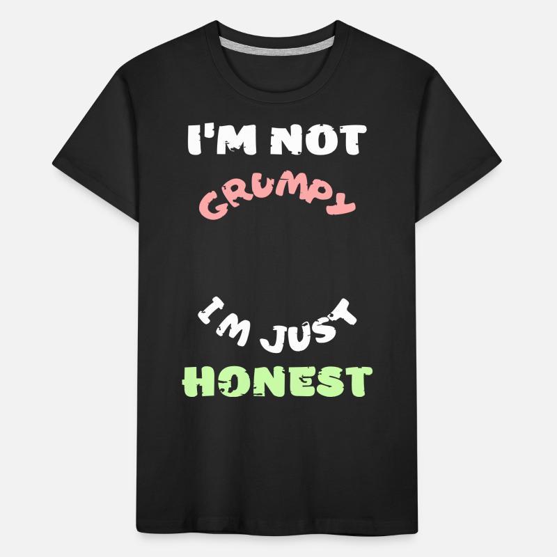 Funny grumpy moody angry honest vector Kids' Premium Organic T-Shirt
