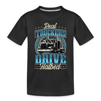 LKW Fahrer - Kinder Premium Bio T-Shirt - Schwarz - Vorne