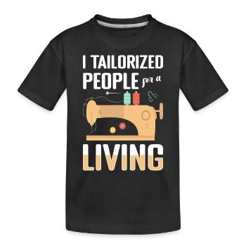 Sewing Needle Suit Sewing Machine - Kids' Premium Organic T-Shirt - black - Front