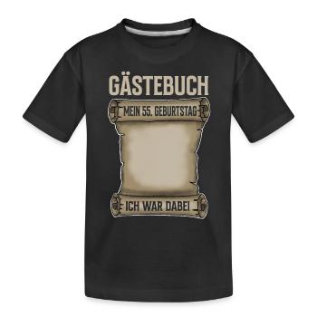 55. Geburtstag Gästebuch - Kinder Premium Bio T-Shirt - Schwarz - Vorne