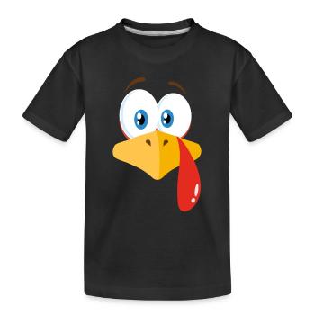 Turkey Thanksgiving Costume - Kids' Premium Organic T-Shirt - black - Front