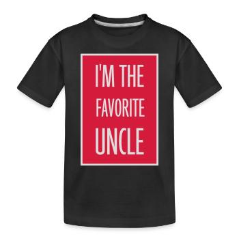 im the favorite uncle - Kinder Premium Bio T-Shirt - Schwarz - Vorne