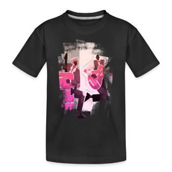 Musique rétro heavy metal Hard Rock Punk vinyle pop - T-shirt bio Premium Enfant - noir - Devant