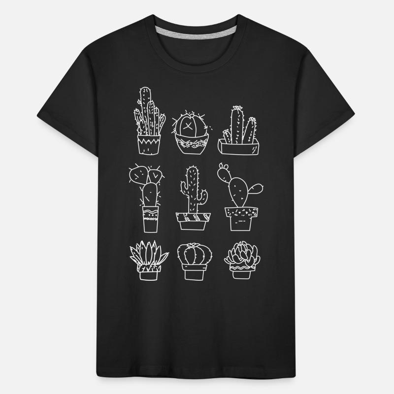 6 different cacti white Kids' Premium Organic T-Shirt
