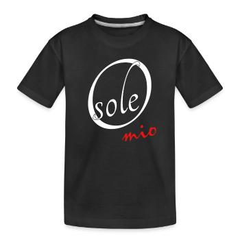 O sole mio - Kinder Premium Bio T-Shirt - Schwarz - Vorne