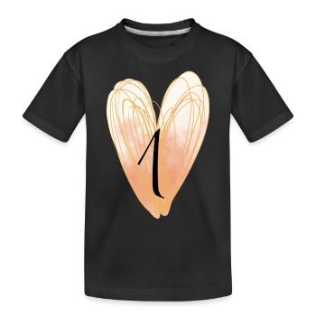 1 - Kinder Premium Bio T-Shirt - Schwarz - Vorne