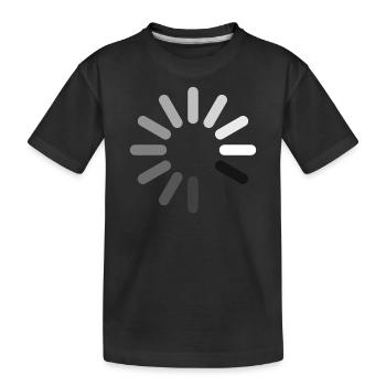 Loading Icon (Negative) - Kids' Premium Organic T-Shirt - black - Front