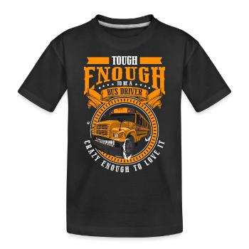 Bus profession Coach - Kids' Premium Organic T-Shirt - black - Front