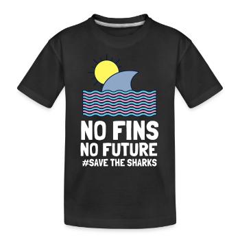 No Fins No Future Safe Sharks - Kinder Premium Bio T-Shirt - Schwarz - Vorne