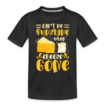 Amateur de fromage souris restauration rapide - T-shirt bio Premium Enfant - noir - Devant