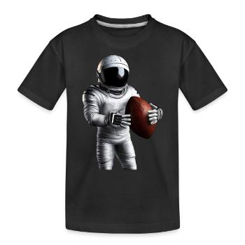 Touchdown im Weltall - Kinder Premium Bio T-Shirt - Schwarz - Vorne