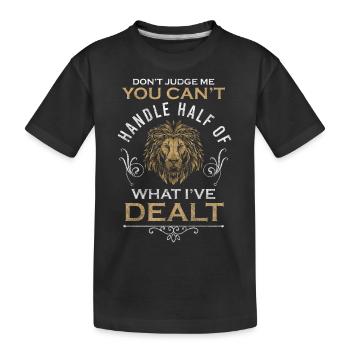 King Grace Majestic Wildcat - Kids' Premium Organic T-Shirt - black - Front