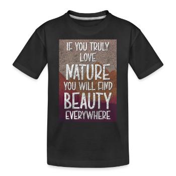 Animaux de camping en forêt - T-shirt bio Premium Enfant - noir - Devant
