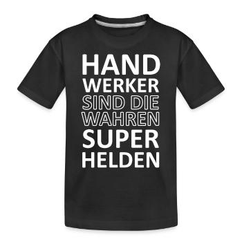 Handwerker Handyman Handwerk Werkzeug - Kinder Premium Bio T-Shirt - Schwarz - Vorne