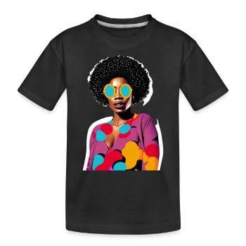 Black Woman - Kids' Premium Organic T-Shirt - black - Front