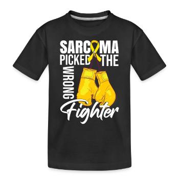 Sarkom-Kämpfer - Kinder Premium Bio T-Shirt - Schwarz - Vorne