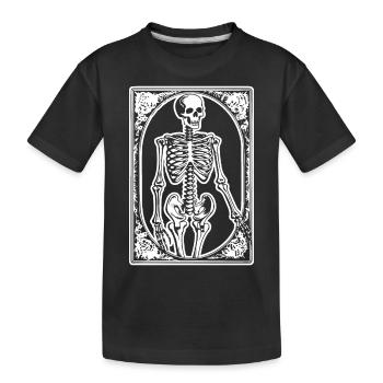 Skeleton Costume Bones Halloween Horror - Kids' Premium Organic T-Shirt - black - Front