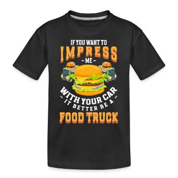 Fast Food Mahlzeit Festival - Kinder Premium Bio T-Shirt - Schwarz - Vorne