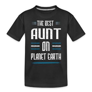 Meilleure tante disant - T-shirt bio Premium Enfant - noir - Devant