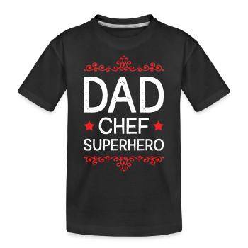 Dad Superhero Dad - Kids' Premium Organic T-Shirt - black - Front