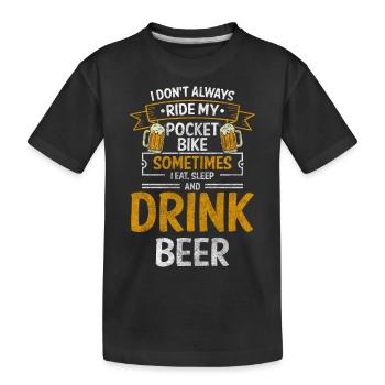 Bike Biker Dust Enduro - Kids' Premium Organic T-Shirt - black - Front