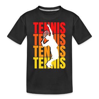 Tennis Power : dynamisme sur le court - T-shirt bio Premium Enfant - noir - Devant