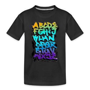 GRAFFITI ALPHABET - T-shirt bio Premium Enfant - noir - Devant