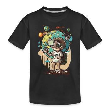 Virtual Visionary - Kids' Premium Organic T-Shirt - black - Front