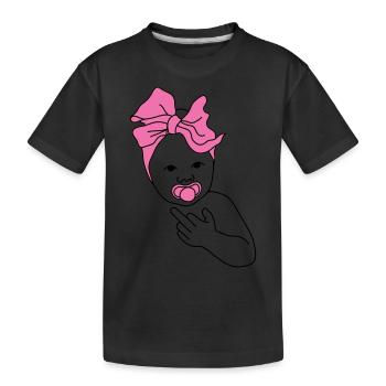baby middlefinger pink - Kinder Premium Bio T-Shirt - Schwarz - Vorne