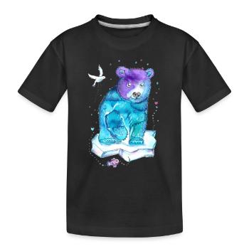 Gute Laune Eisbär - Kinder Premium Bio T-Shirt - Schwarz - Vorne
