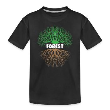 Sauvez les amoureux de l’environnement de la forêt - T-shirt bio Premium Enfant - noir - Devant