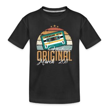 March 2011 - Birthday present - Kids' Premium Organic T-Shirt - black - Front