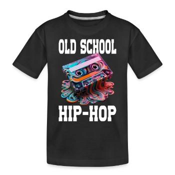 Old School Hip Hop Retro Melting Kassette - Kinder Premium Bio T-Shirt - Schwarz - Vorne