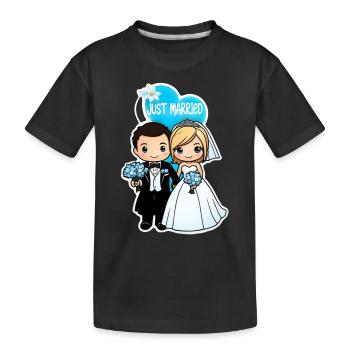Just Married - Zur Hochzeit - Kinder Premium Bio T-Shirt - Schwarz - Vorne