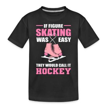 Patinage sur glace Patinage sur glace Patinage sur glace - T-shirt bio Premium Enfant - noir - Devant