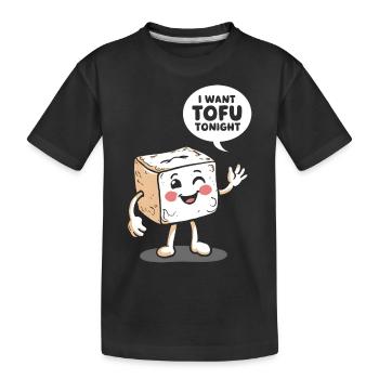 Tofu Lustiges - Kinder Premium Bio T-Shirt - Schwarz - Vorne