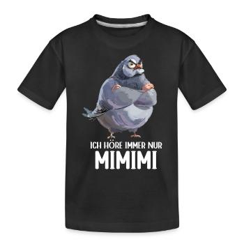 Pigeon Dove Bird Pigeon Fancier Mimimi - Kids' Premium Organic T-Shirt - black - Front