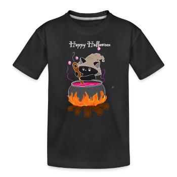 Fröhliches Halloween - Kinder Premium Bio T-Shirt - Schwarz - Vorne