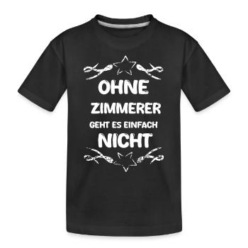 Carpenter, Carpenter - Kids' Premium Organic T-Shirt - black - Front