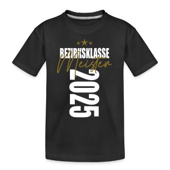 Meister Bezirksklasse 2025 Aufstiegstrikot - Kinder Premium Bio T-Shirt - Schwarz - Vorne