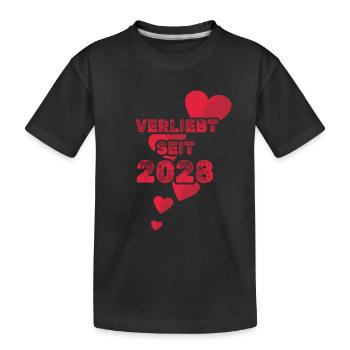 Verliebt 2028 - Kinder Premium Bio T-Shirt - Schwarz - Vorne