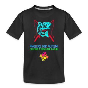 Pêcheurs pour l’autisme : un avenir meilleur - T-shirt bio Premium Enfant - noir - Devant