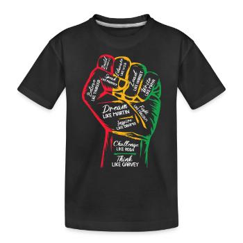 Inspiring Black Leaders Power Fist Hand Black - T-shirt bio Premium Enfant - noir - Devant