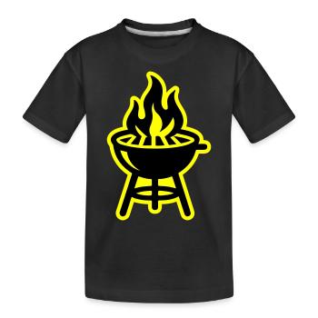 Grill Symbole Feu - T-shirt bio Premium Enfant - noir - Devant