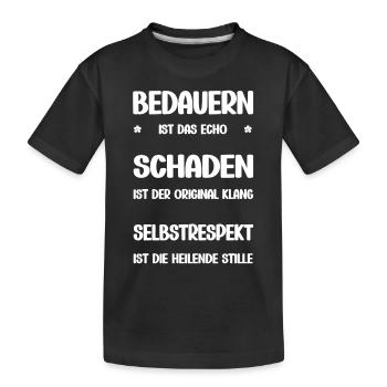Regret - Préjudice - Respect de soi - T-shirt bio Premium Enfant - noir - Devant