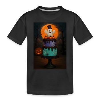 Grusel Geister Halloween Geschenk - Kinder Premium Bio T-Shirt - Schwarz - Vorne