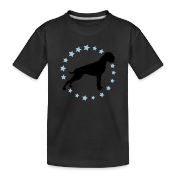 Boxer Sternenkreis 2 farb - Kinder Premium Bio T-Shirt - Schwarz - Vorne