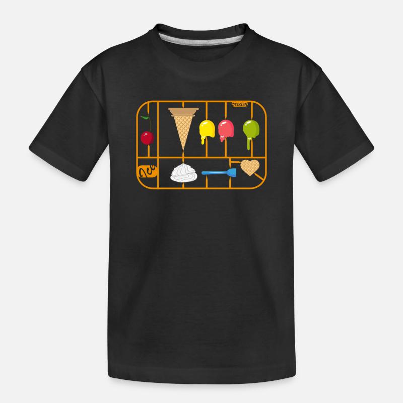 Un cornet de crème glacée dans le kit - T-shirt bio Premium Enfant - noir